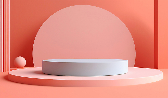 JPG 편집이미지 분홍색 사람없음 3D 공간 원형 심플 단상 포디움 편집소스 미니멀 편집3D AI컴퓨터그래픽 AI콘텐츠 도형 컬러 무대 디지털합성 파일형식