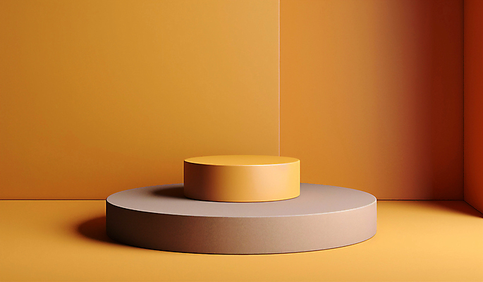 JPG 편집이미지 사람없음 노란색 3D 공간 심플 단상 포디움 편집소스 미니멀 편집3D AI컴퓨터그래픽 AI콘텐츠 컬러 무대 디지털합성 파일형식