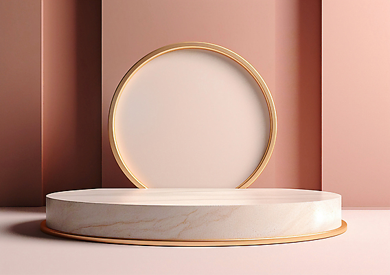 JPG 편집이미지 분홍색 사람없음 3D 공간 원형 심플 대리석 단상 포디움 편집소스 미니멀 편집3D AI컴퓨터그래픽 AI콘텐츠 도형 컬러 재료 무대 디지털합성 파일형식