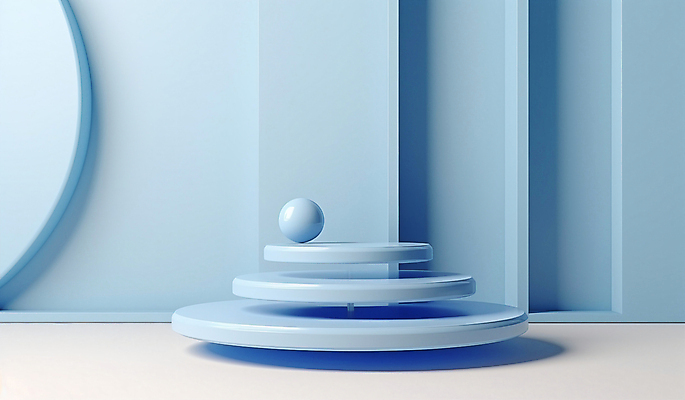 JPG 편집이미지 하늘색 사람없음 3D 공간 원형 심플 단상 포디움 편집소스 미니멀 편집3D AI컴퓨터그래픽 AI콘텐츠 도형 파란색 무대 디지털합성 파일형식