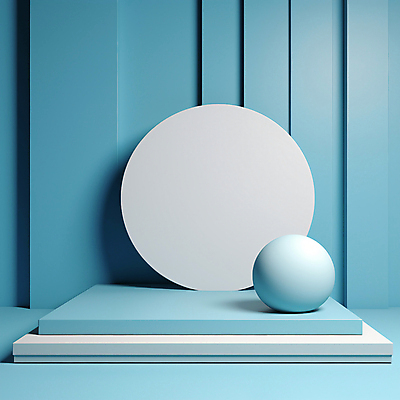 JPG 편집이미지 하늘색 사람없음 3D 사각형 공간 원형 심플 단상 포디움 편집소스 미니멀 편집3D AI컴퓨터그래픽 AI콘텐츠 도형 파란색 무대 디지털합성 파일형식