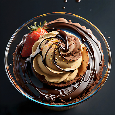 JPG 편집이미지 딸기 아이스크림 사람없음 갈색 초콜릿 토핑 초코시럽 초코아이스크림 편집실사 AI포토 AI콘텐츠 컬러 과일 디저트 CG 시럽 파일형식