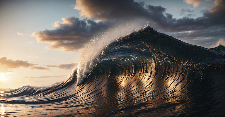 JPG 구름 편집이미지 파도 바다 자연 사람없음 햇빛 태양 일몰 편집실사 AI포토 AI콘텐츠 자연요소 노을 CG 생태계 파일형식