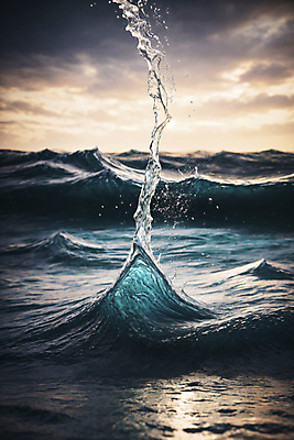 JPG 구름 편집이미지 파도 바다 자연 사람없음 일몰 튀는물 편집실사 AI포토 AI콘텐츠 자연요소 노을 CG 생태계 액체표현 스플래쉬 파일형식