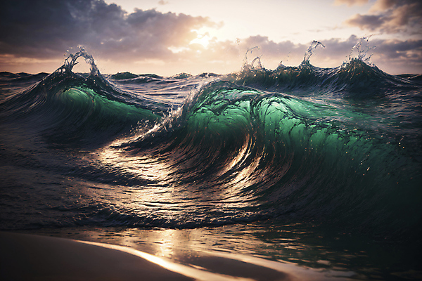 JPG 구름 편집이미지 파도 바다 자연 사람없음 햇빛 일몰 편집실사 AI포토 AI콘텐츠 자연요소 태양 노을 CG 생태계 파일형식