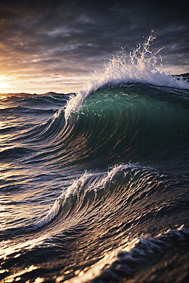 JPG 구름 편집이미지 파도 바다 자연 사람없음 햇빛 일몰 편집실사 AI포토 AI콘텐츠 자연요소 태양 노을 CG 생태계 파일형식