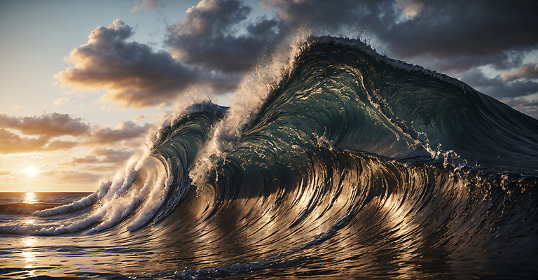 JPG 구름 편집이미지 파도 바다 자연 사람없음 햇빛 태양 일몰 편집실사 AI포토 AI콘텐츠 자연요소 노을 CG 생태계 파일형식