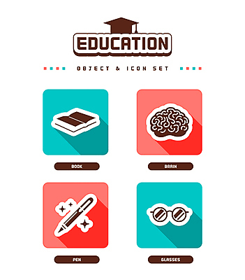 아이콘 교육 안경 사람없음 책 빨간색 반짝임 펜 사각형 오브젝트 뇌 청록색 2D아이콘 AI파일 도형 잡화 컬러 모션 필기구 파일형식 벡터