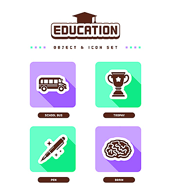 아이콘 교육 사람없음 연두색 반짝임 펜 사각형 보라색 스쿨버스 트로피 오브젝트 뇌 2D아이콘 AI파일 도형 컬러 모션 버스 초록색 필기구 상_우승 파일형식 벡터