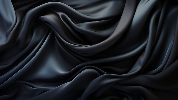 JPG 편집이미지 백그라운드 사람없음 검은색 주름 실크 천 질감 결 패브릭 편집실사 AI포토 AI콘텐츠 컬러 무늬 직물 CG 파일형식