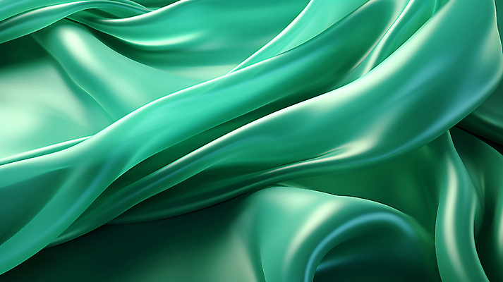 JPG 편집이미지 사람없음 초록색 주름 실크 천 질감 결 패브릭 편집실사 AI포토 AI콘텐츠 컬러 무늬 직물 CG 파일형식