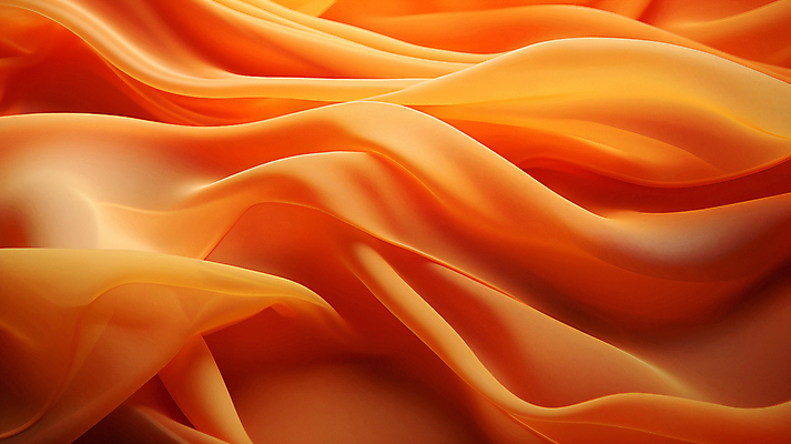 JPG 편집이미지 사람없음 주황색 주름 실크 천 질감 결 패브릭 편집실사 AI포토 AI콘텐츠 컬러 무늬 직물 CG 파일형식