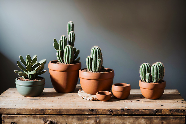 JPG 편집이미지 화분 선인장 실내 사람없음 나무받침 나무탁자 선인장화분 편집실사 AI포토 AI콘텐츠 식물 탁자 내부 목재 받침대 CG 파일형식