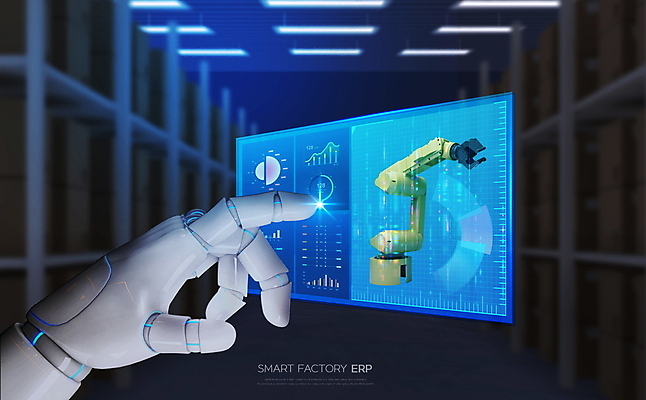 PSD 편집이미지 공장 그래프 관리 사람없음 파란색 스크린 자료 기계 터치 스마트 로봇 분석 물류 로봇팔 홀로그램 AI_인공지능 이미지편집 컬러 컨셉 공업 파일형식