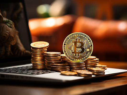 JPG 편집이미지 사람없음 금융 노트북 동전 재테크 디지털합성 투자 동전탑 편집소스 가상화폐 편집실사 AI포토 AI콘텐츠 돈 비즈니스 경제 전자제품 쌓기 CG 파일형식