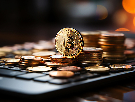 JPG 편집이미지 사람없음 금융 노트북 동전 재테크 디지털합성 투자 동전탑 편집소스 가상화폐 편집실사 AI포토 AI콘텐츠 돈 비즈니스 경제 전자제품 쌓기 CG 파일형식