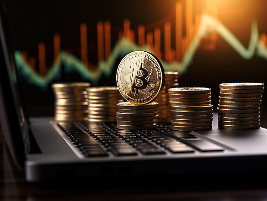 JPG 편집이미지 그래프 사람없음 금융 노트북 동전 주식 재테크 디지털합성 투자 동전탑 주식표 편집소스 가상화폐 편집실사 AI포토 AI콘텐츠 돈 비즈니스 경제 전자제품 쌓기 CG 파일형식