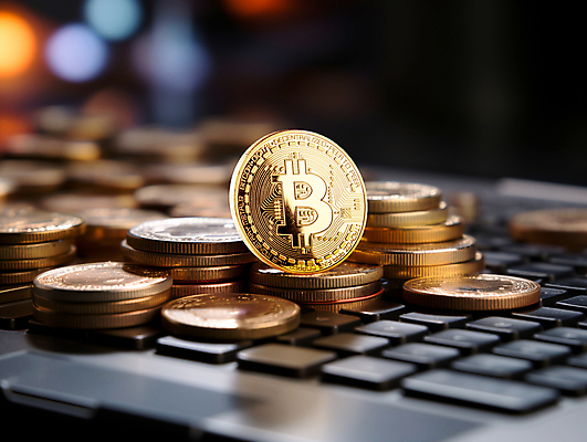 JPG 편집이미지 사람없음 금융 노트북 동전 키보드 재테크 디지털합성 투자 동전탑 편집소스 가상화폐 편집실사 AI포토 AI콘텐츠 돈 비즈니스 경제 전자제품 쌓기 CG 파일형식