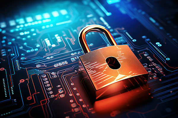 JPG 편집이미지 자물쇠 사람없음 빛 반짝임 디지털 보호 사이버 스마트 보안 전자회로 이미지편집 편집실사 AI컴퓨터그래픽 AI콘텐츠 컨셉 모션 안전 회로판 CG 파일형식