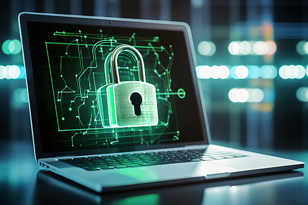 JPG 편집이미지 자물쇠 사람없음 초록색 노트북 빛 디지털 보호 사이버 스마트 입체 보안 보케 홀로그램 이미지편집 편집실사 AI컴퓨터그래픽 AI콘텐츠 컬러 컨셉 안전 전자제품 CG 파일형식