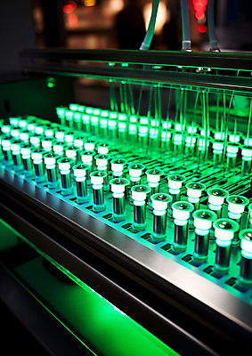 JPG 편집이미지 과학 실험기구 실험 사람없음 초록색 빛 견본 실험실 병 가득함 디지털합성 저장 네온 보관소 연구소 형광 편집실사 AI포토 AI콘텐츠 식기 컬러 CG 파일형식