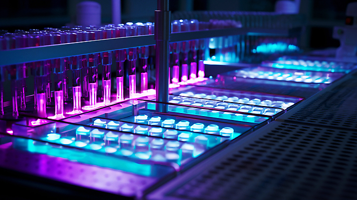 JPG 편집이미지 과학 실험기구 실험 사람없음 파란색 빛 견본 실험실 병 가득함 디지털합성 저장 네온 보관소 연구소 형광 편집실사 AI포토 AI콘텐츠 식기 컬러 CG 파일형식