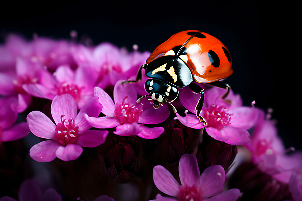JPG 편집이미지 한마리 꽃 곤충 자연 사람없음 무당벌레 편집실사 AI포토 AI콘텐츠 식물 동물 1 CG 생태계 파일형식