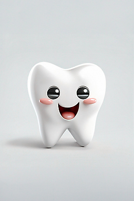 JPG 편집이미지 캐릭터 치과 웃음 사람없음 흰색 치아 편집실사 AI컴퓨터그래픽 AI콘텐츠 컬러 표정 병원 소화기관 CG 파일형식