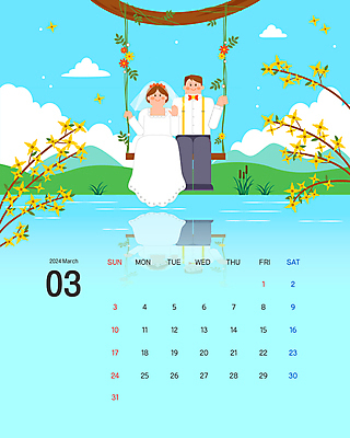 전신 구름 커플 여자 남자 호수 웨딩드레스 하늘색 결혼 일러스트 하늘 앉기 턱시도 성인 두명 반사 봄 달력 잡기 3월 개나리 그네 손인사 예복 신랑신부 성인만 국내일러스트 AI파일 자연요소 드레스 옷 계절 꽃 신부_웨딩 신랑 관계 모션 사람 정장 이벤트 파란색 인사 날짜 파일형식 벡터