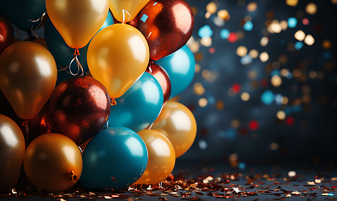 JPG 편집이미지 사람없음 그래픽 컬러풀 파티 축하 생일파티 디지털합성 파티용품 꽃가루 풍선 편집소스 편집실사 AI포토 AI콘텐츠 컬러 컨셉 이벤트 생일 가루 CG 이벤트용품 파일형식