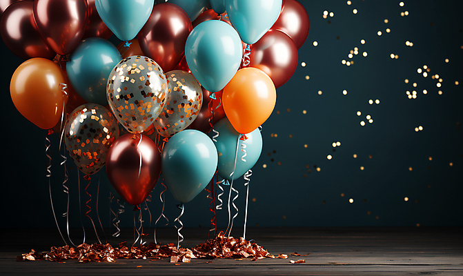 JPG 편집이미지 사람없음 그래픽 컬러풀 파티 축하 생일파티 디지털합성 파티용품 꽃가루 풍선 편집소스 편집실사 AI포토 AI콘텐츠 컬러 컨셉 이벤트 생일 가루 CG 이벤트용품 파일형식