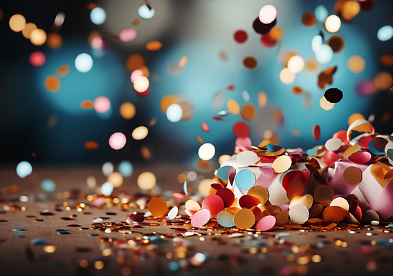 JPG 편집이미지 사람없음 그래픽 컬러풀 파티 축제 축하 생일파티 디지털합성 파티용품 꽃가루 풍선 편집소스 편집실사 AI포토 AI콘텐츠 컬러 컨셉 이벤트 생일 가루 CG 이벤트용품 파일형식