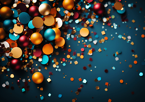 JPG 편집이미지 사람없음 그래픽 컬러풀 파티 축제 축하 생일파티 디지털합성 파티용품 꽃가루 풍선 편집소스 편집실사 AI포토 AI콘텐츠 컬러 컨셉 이벤트 생일 가루 CG 이벤트용품 파일형식