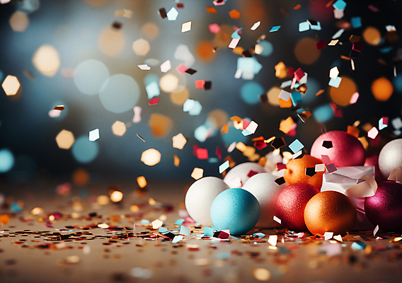 JPG 편집이미지 사람없음 그래픽 컬러풀 파티 축제 축하 생일파티 디지털합성 파티용품 꽃가루 풍선 편집소스 편집실사 AI포토 AI콘텐츠 컬러 컨셉 이벤트 생일 가루 CG 이벤트용품 파일형식