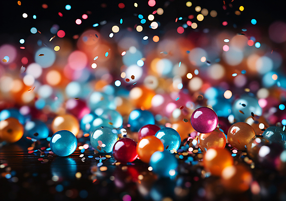 JPG 편집이미지 사람없음 그래픽 컬러풀 파티 축제 축하 생일파티 디지털합성 파티용품 꽃가루 풍선 편집소스 편집실사 AI포토 AI콘텐츠 컬러 컨셉 이벤트 생일 가루 CG 이벤트용품 파일형식