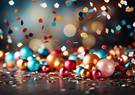 JPG 편집이미지 사람없음 그래픽 컬러풀 파티 축제 축하 생일파티 디지털합성 파티용품 꽃가루 풍선 편집소스 편집실사 AI포토 AI콘텐츠 컬러 컨셉 이벤트 생일 가루 CG 이벤트용품 파일형식