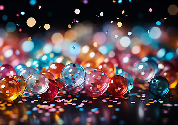 JPG 편집이미지 사람없음 그래픽 컬러풀 파티 축제 축하 생일파티 디지털합성 파티용품 꽃가루 풍선 편집소스 편집실사 AI포토 AI콘텐츠 컬러 컨셉 이벤트 생일 가루 CG 이벤트용품 파일형식