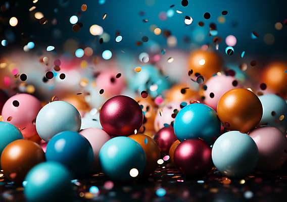 JPG 편집이미지 사람없음 그래픽 컬러풀 파티 축제 축하 생일파티 디지털합성 파티용품 꽃가루 풍선 편집소스 편집실사 AI포토 AI콘텐츠 컬러 컨셉 이벤트 생일 가루 CG 이벤트용품 파일형식