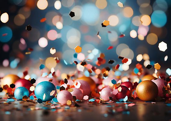 JPG 편집이미지 사람없음 그래픽 컬러풀 파티 축제 축하 생일파티 디지털합성 파티용품 꽃가루 풍선 편집소스 편집실사 AI포토 AI콘텐츠 컬러 컨셉 이벤트 생일 가루 CG 이벤트용품 파일형식