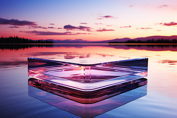 JPG 구름 편집이미지 유리 하늘 풍경 사람없음 그래픽 강 반사 보라색 일몰 디지털합성 단상 유리판 포디움 편집소스 이미지편집 편집실사 AI컴퓨터그래픽 AI콘텐츠 자연요소 컬러 재질 노을 무대 CG 파일형식