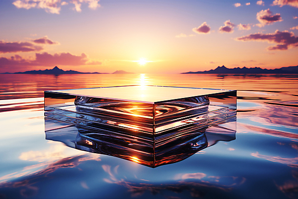 JPG 구름 편집이미지 유리 하늘 풍경 사람없음 그래픽 강 반사 일몰 디지털합성 단상 유리판 포디움 편집소스 이미지편집 편집실사 AI컴퓨터그래픽 AI콘텐츠 자연요소 재질 노을 무대 CG 파일형식