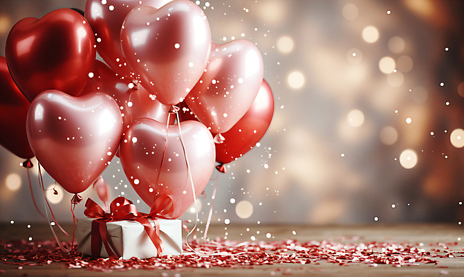 JPG 편집이미지 기념일 분홍색 사랑 사람없음 그래픽 선물상자 반짝임 파티 로맨틱 축하 디지털합성 파티용품 보케 꽃가루 하트풍선 편집소스 편집실사 AI포토 AI콘텐츠 감정 컬러 컨셉 모션 선물 이벤트 상자 하트 가루 CG 이벤트용품 풍선 파일형식