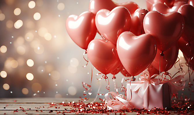 JPG 편집이미지 기념일 분홍색 사랑 사람없음 그래픽 선물상자 반짝임 파티 로맨틱 축하 디지털합성 파티용품 보케 꽃가루 하트풍선 편집소스 편집실사 AI포토 AI콘텐츠 감정 컬러 컨셉 모션 선물 이벤트 상자 하트 가루 CG 이벤트용품 풍선 파일형식