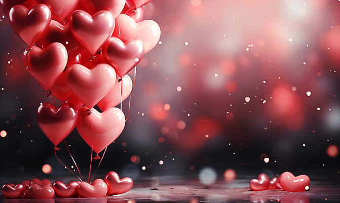 JPG 편집이미지 기념일 분홍색 사랑 사람없음 그래픽 반짝임 파티 로맨틱 축하 디지털합성 파티용품 보케 꽃가루 하트풍선 편집소스 편집실사 AI포토 AI콘텐츠 감정 컬러 컨셉 모션 이벤트 하트 가루 CG 이벤트용품 풍선 파일형식