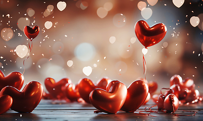 JPG 편집이미지 기념일 사랑 사람없음 그래픽 빨간색 반짝임 파티 로맨틱 축하 디지털합성 파티용품 보케 꽃가루 하트풍선 편집소스 편집실사 AI포토 AI콘텐츠 감정 컬러 컨셉 모션 이벤트 하트 가루 CG 이벤트용품 풍선 파일형식
