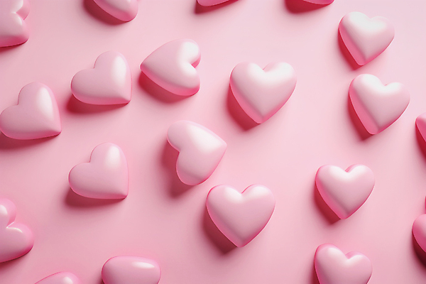 JPG 편집이미지 분홍색 발렌타인데이 사랑 사람없음 그래픽 하트 이미지편집 편집실사 AI컴퓨터그래픽 AI콘텐츠 모양 감정 컬러 데이이벤트 CG 파일형식