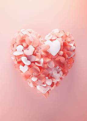 JPG 편집이미지 분홍색 발렌타인데이 사랑 사람없음 그래픽 빨간색 하트 가득함 보케 뭉침 이미지편집 편집실사 AI컴퓨터그래픽 AI콘텐츠 모양 감정 컬러 컨셉 데이이벤트 CG 파일형식