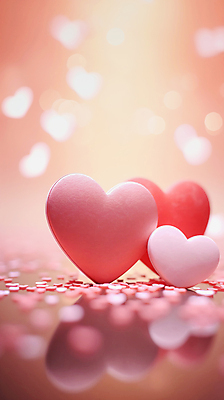 JPG 편집이미지 발렌타인데이 사랑 사람없음 그래픽 빨간색 반사 하트 보케 빛망울 이미지편집 편집실사 AI컴퓨터그래픽 AI콘텐츠 모양 감정 컬러 데이이벤트 빛 CG 파일형식