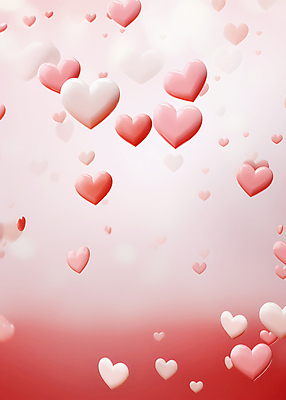 JPG 편집이미지 분홍색 발렌타인데이 사랑 사람없음 그래픽 빨간색 하트 보케 이미지편집 편집실사 AI컴퓨터그래픽 AI콘텐츠 모양 감정 컬러 데이이벤트 CG 파일형식