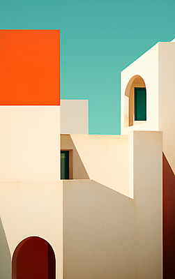 JPG 편집이미지 건축물 디자인 창문 사람없음 건물 컬러풀 디지털합성 편집실사 AI포토 AI콘텐츠 건축 컬러 CG 파일형식